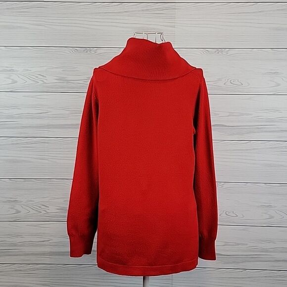 French Connection Mars red cowel neck tunic sweater Size L - Picture 6 of 10